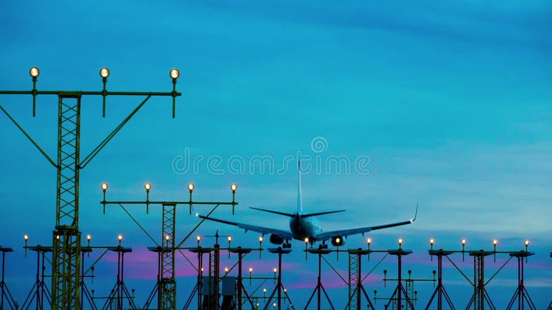 Aviones en puesta del sol