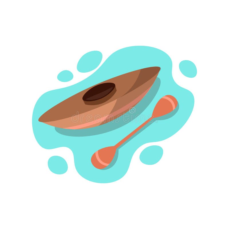 Aviron du bateau de course pour une personne Icône de tour de kayak dans l'eau bleue, illustration de vecteur Canoë avec la palet illustration stock Aviron du bateau de course pour une personne Icône de tour de kayak dans l'eau bleue, illustration de vecteur Canoë avec la palet illustration stock