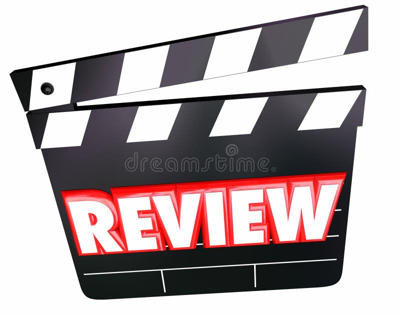 Avis de commentaires d'estimation de critique cinématographique de clapet de film de critique illustration de vecteur