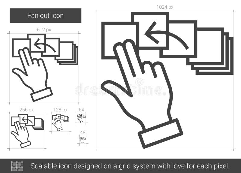 Avive hacia fuera la línea icono ilustración del vector Avive hacia fuera la línea icono ilustración del vector