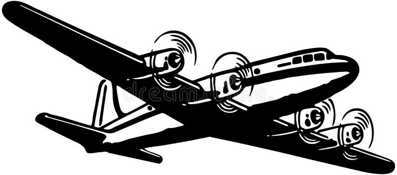 Avião ilustração royalty free