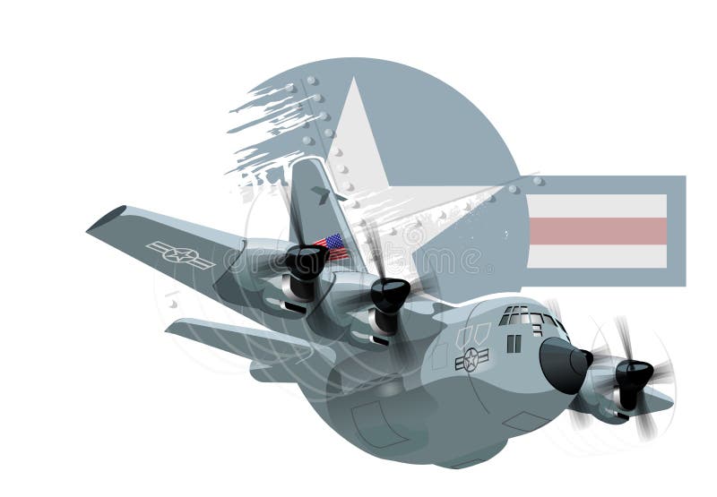 Avião das forças armadas dos desenhos animados
