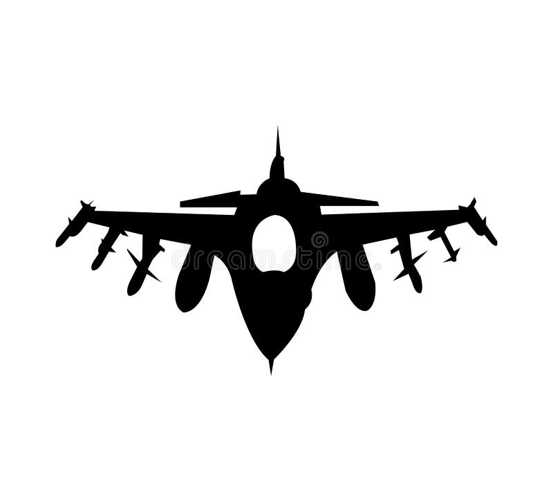 Avião militar isolado no fundo branco ilustração stock Avião militar isolado no fundo branco ilustração stock