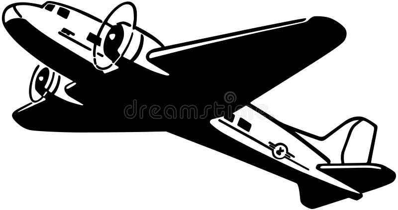 Avião a levantar voo ilustração stock