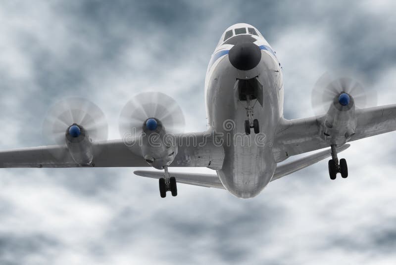 Grande avião a hélice antigo fotos de stock