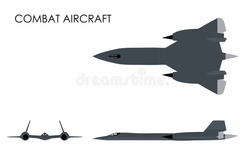 Aviões de combate coloridos ilustração do vetor
