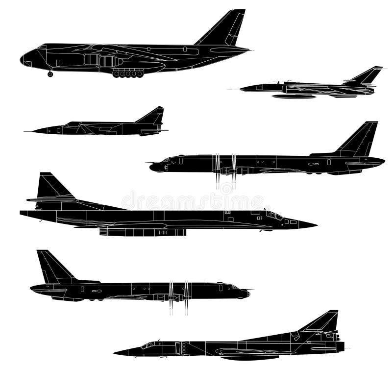 Aeronaves de combate. Equipa ilustração stock