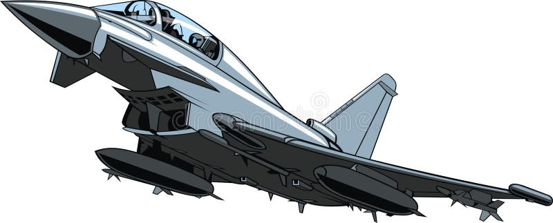 Aeronaves de combate modernas ilustração do vetor