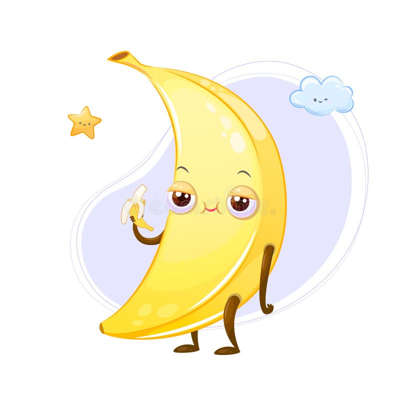 Cartoon Banana is Eating Banana Stock Illustration Illustration of funny, vegetarian 276977926