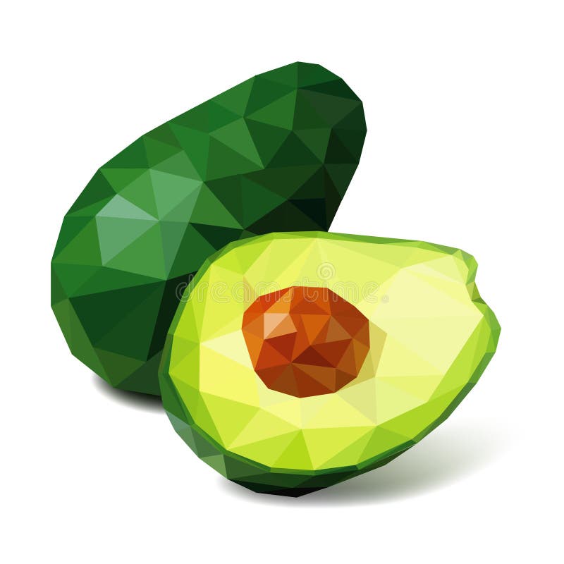 Avocado a basso profilo royalty illustrazione gratis