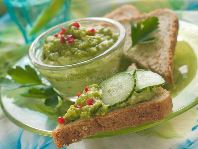 Avocado dip- close up