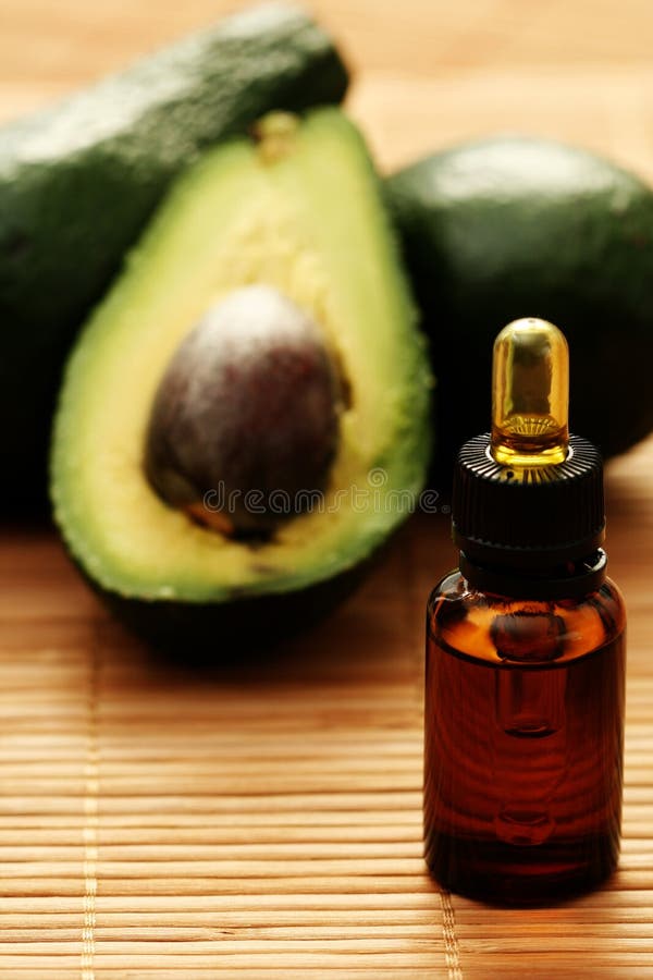 Avocado essential oil stock photo. Image of luxury, bottle 8827686