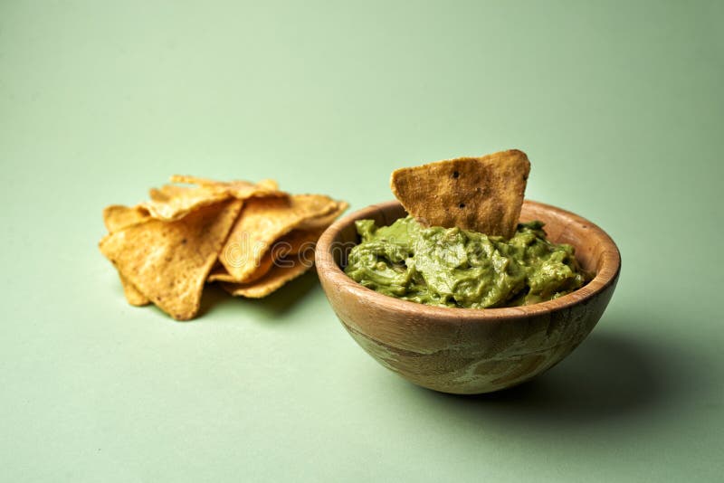 Avocado Guacamole and Tortilla Chips Stock Photo Image of avocado