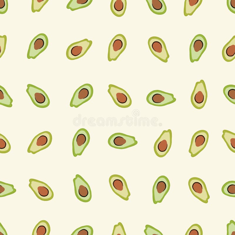 Avocado with Nature Colors Background Seamless Fabric Design Pattern ...