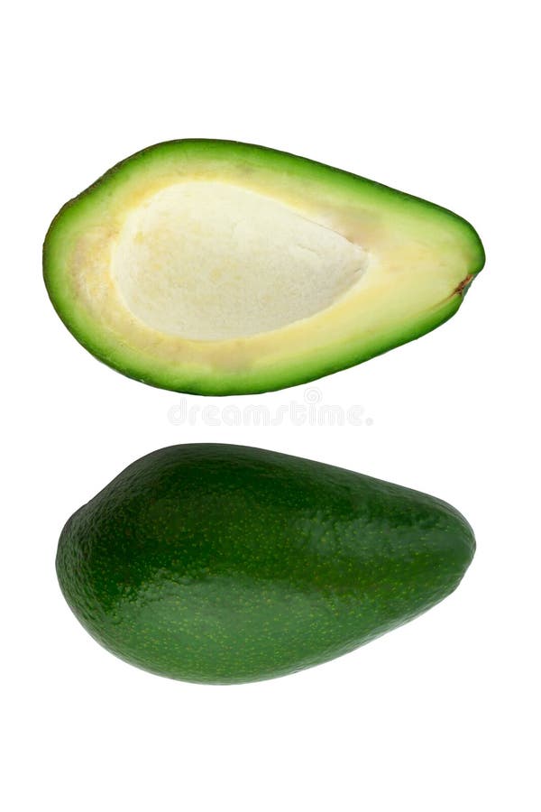 Avocado in twee delen wordt gesneden dat royalty-vrije stock foto's Avocado in twee delen wordt gesneden dat royalty-vrije stock foto's