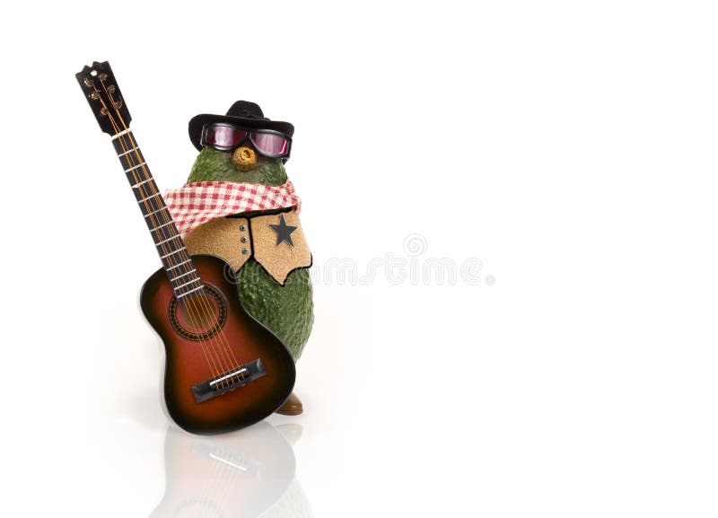 Avocado - Westelijk met Gitaar royalty-vrije stock foto Avocado - Westelijk met Gitaar royalty-vrije stock foto