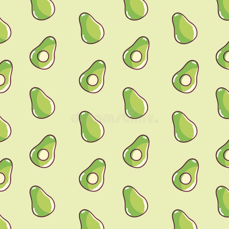 Avocados Pattern Background Stock Vector - Illustration of foodstuff ...