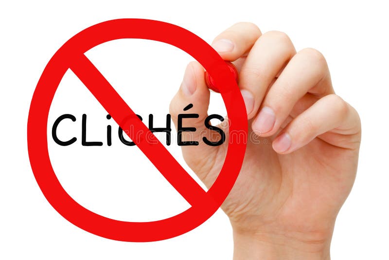 Avoid Cliches Prohibition Sign Concept royalty free stock photography Avoid Cliches Prohibition Sign Concept royalty free stock photography