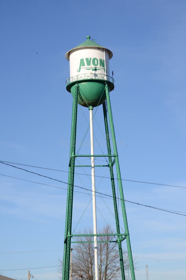 AVON WATERTOWER editorial stock image. Image of avon 171609044