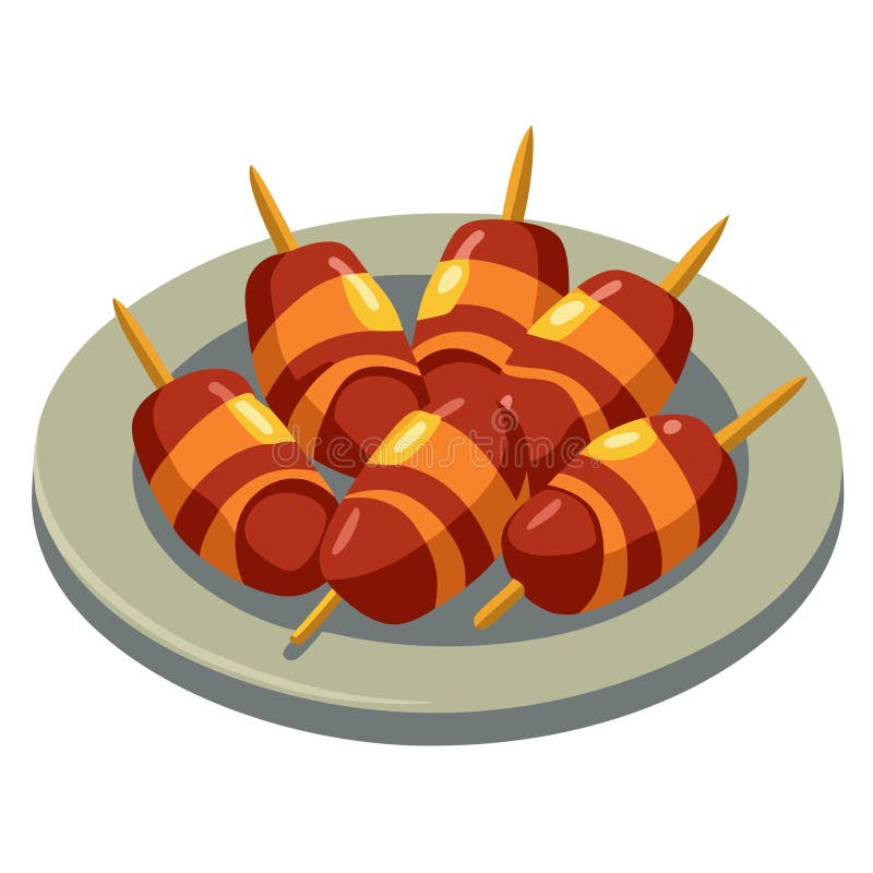 Avsiktligt sizzling av bakomslutna datum, grumliga kanter söt fyllning perfekt aptisermedel Parsnacks royaltyfri illustrationer