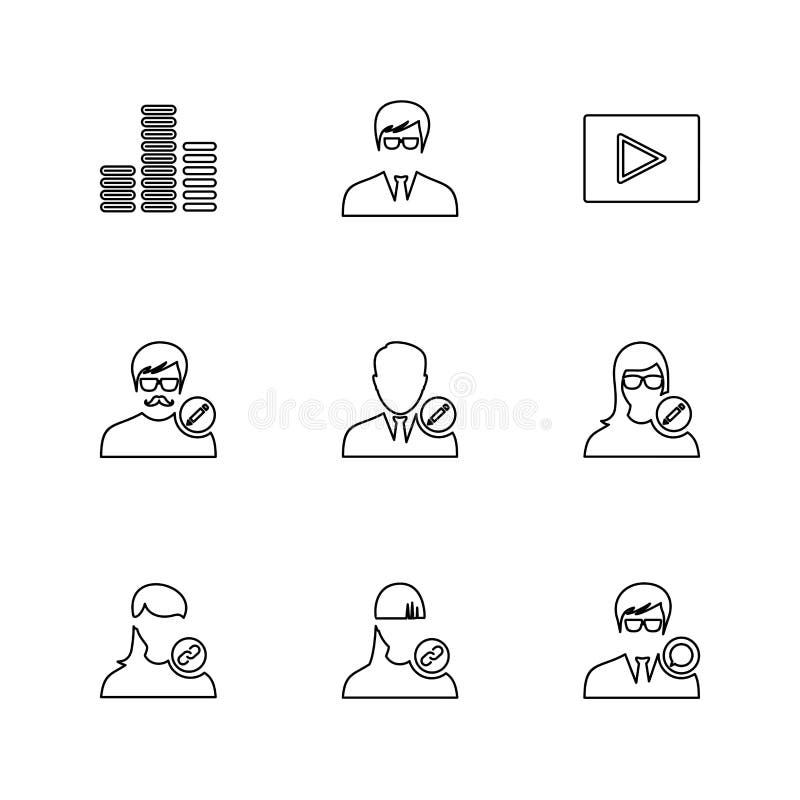 Avtar, потребитель, профиль, воплощение, emoji, смайлик, значки s eps бесплатная иллюстрация