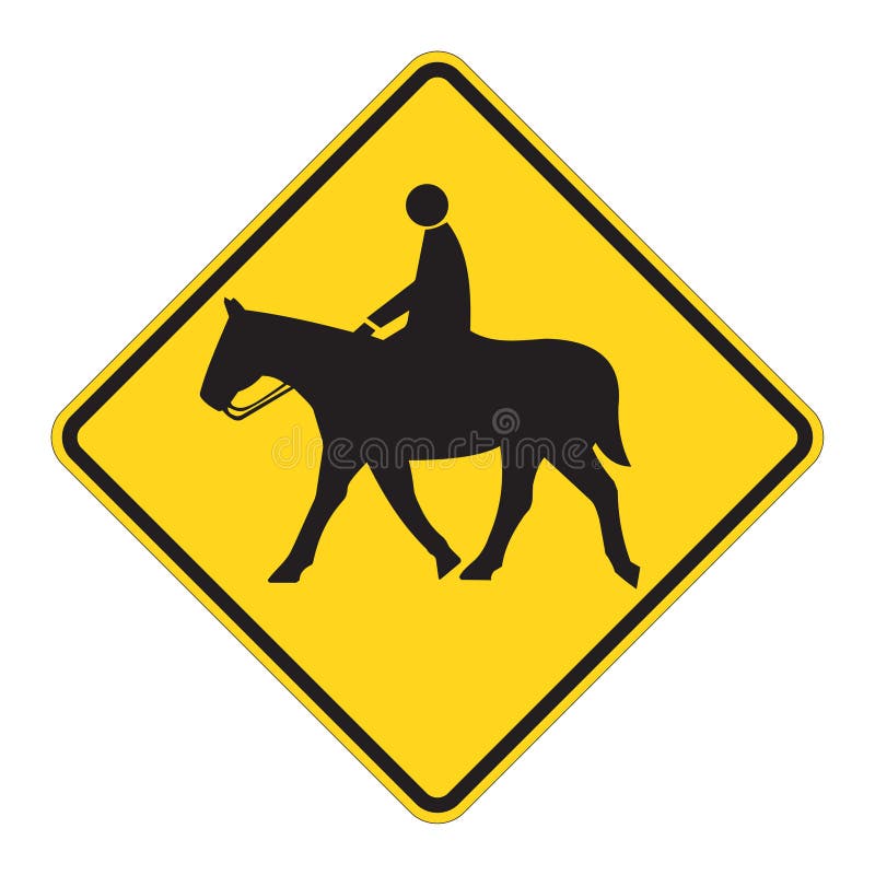 Horse warning sign on white. EPS file available. Horse warning sign on white. EPS file available