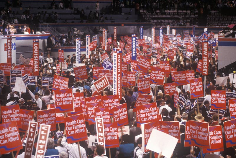 Avvocati di sanità della famiglia alle 1992 convenzioni nazionali democratiche a Madison Square Garden, New York