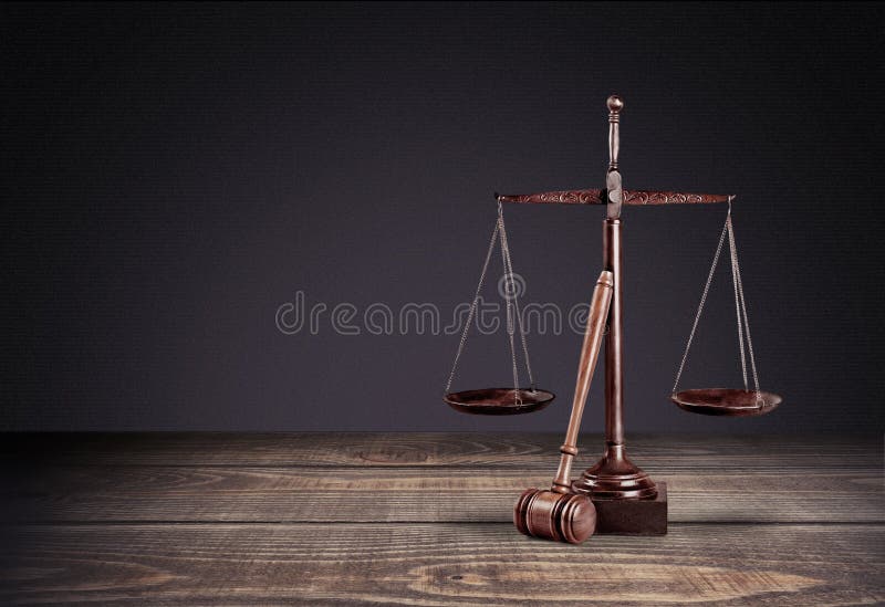 Lawyer scale legal law court room background. Lawyer scale legal law court room background