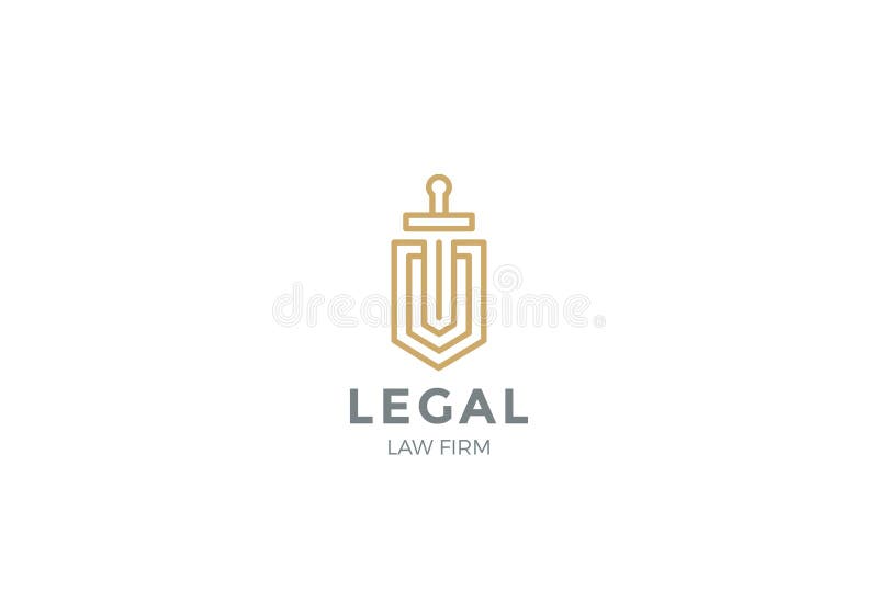 Avvocato Attorney Logo Shield Sword Law Legal