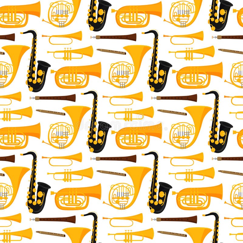 Avvolga l'illustrazione senza cuciture di vettore del fondo del modello del musicista degli strumenti degli strumenti musicali de royalty illustrazione gratis Avvolga l'illustrazione senza cuciture di vettore del fondo del modello del musicista degli strumenti degli strumenti musicali de royalty illustrazione gratis