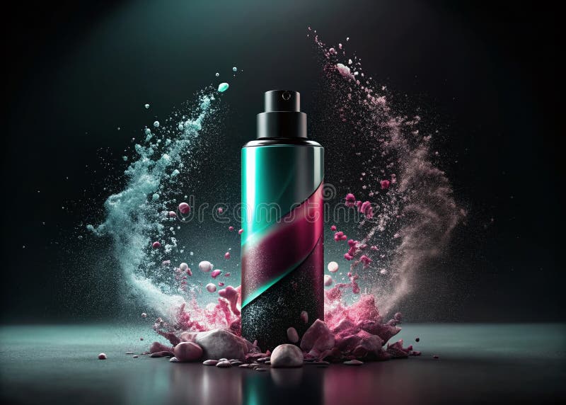 Avvolgimento dello spruzzo bianco e nero e con una splash dinamica dell'acqua per un prodotto raffinato e moderno illustrazione vettoriale