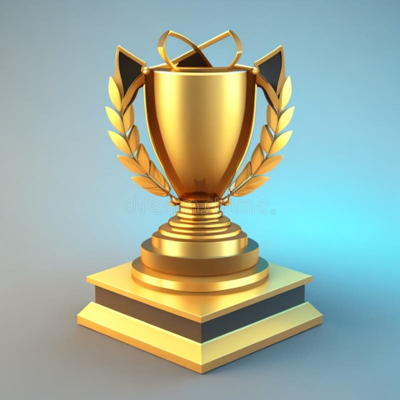 Award 3d rendern Element Set Star Preis Kronkonzept ai generativ stock abbildung