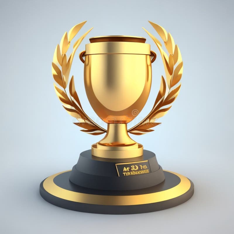 Award 3d rendern Element Set Star Preis Kronkonzept ai generativ vektor abbildung