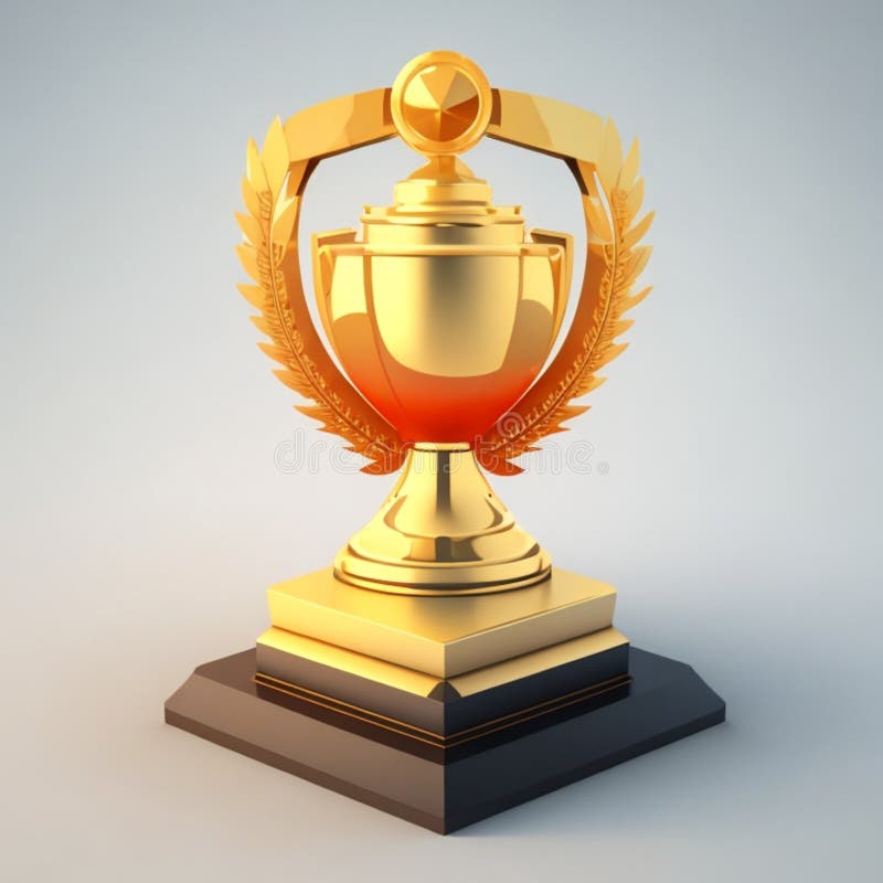 Award 3d rendern Element Set Star Preis Kronkonzept ai generativ lizenzfreie abbildung