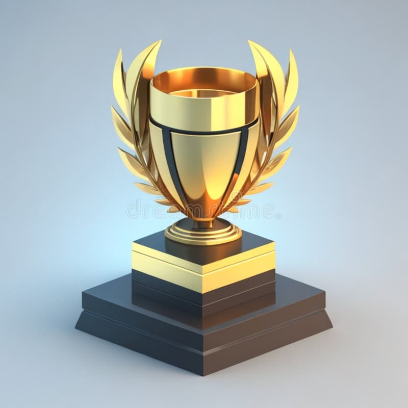 Award 3d rendern Element Set Star Preis Kronkonzept ai generativ lizenzfreie abbildung