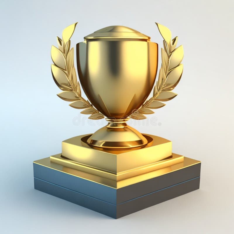 Award 3d rendern Element Set Star Preis Kronkonzept ai generativ stock abbildung