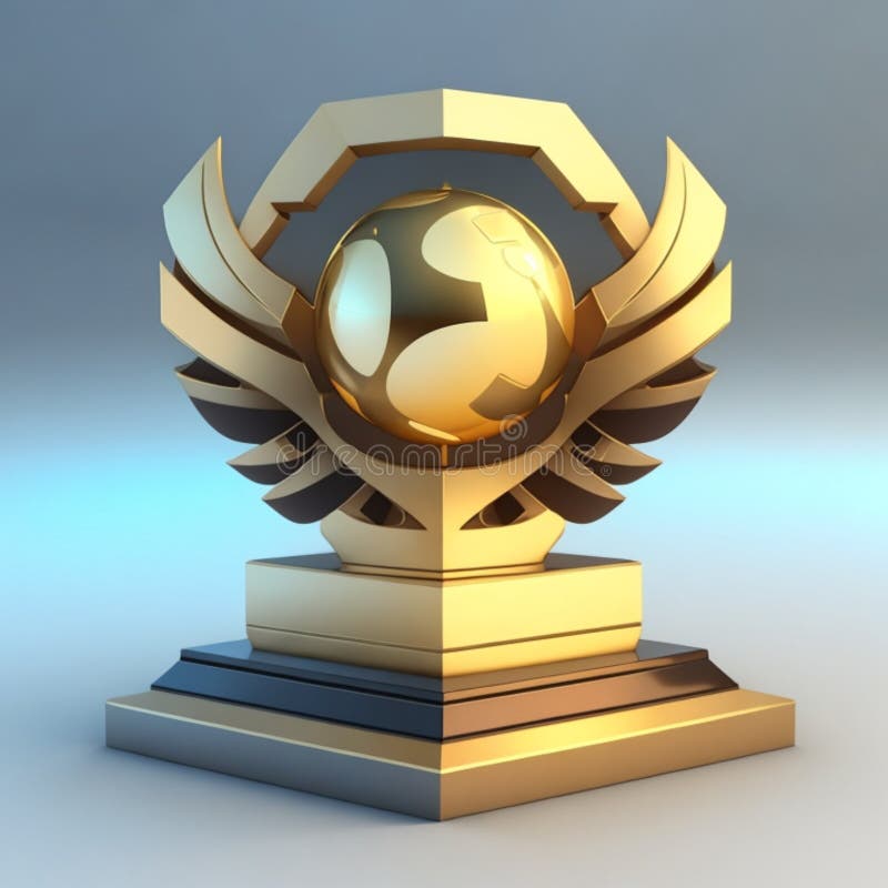 Award 3d rendern Element Set Star Preis Kronkonzept ai generativ stock abbildung
