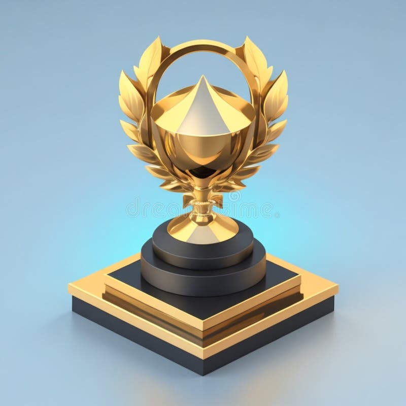 Award 3d rendern Element Set Star Preis Kronkonzept ai generativ lizenzfreie abbildung