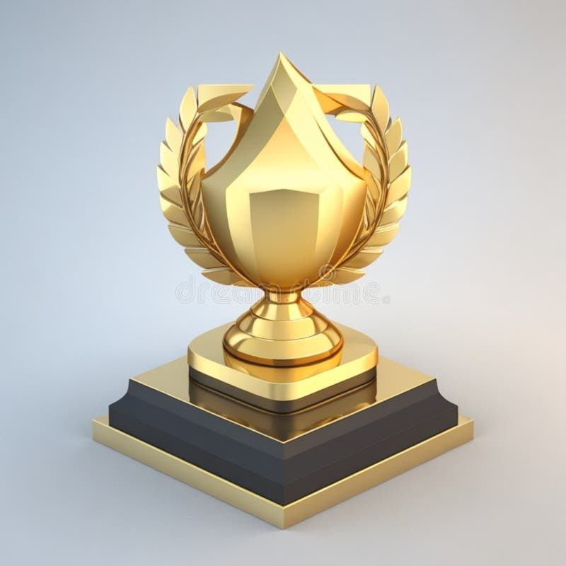 Award 3d rendern Element Set Star Preis Kronkonzept ai generativ stock abbildung