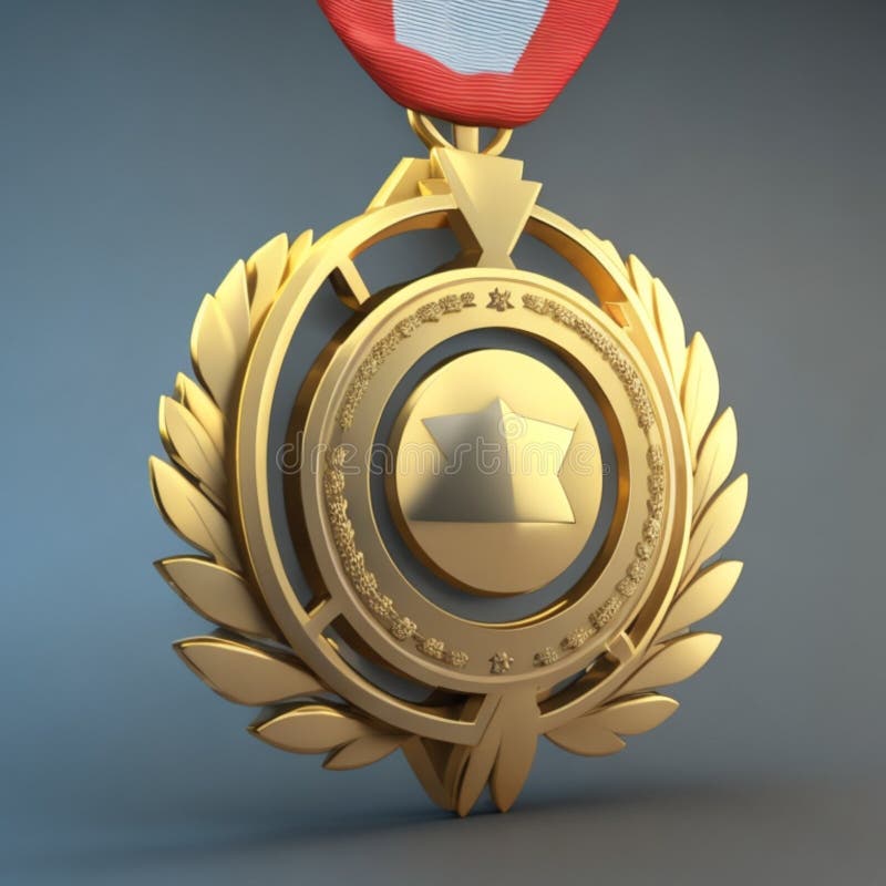 Award 3d rendern Element Set Star Preis Kronkonzept ai generativ lizenzfreie abbildung