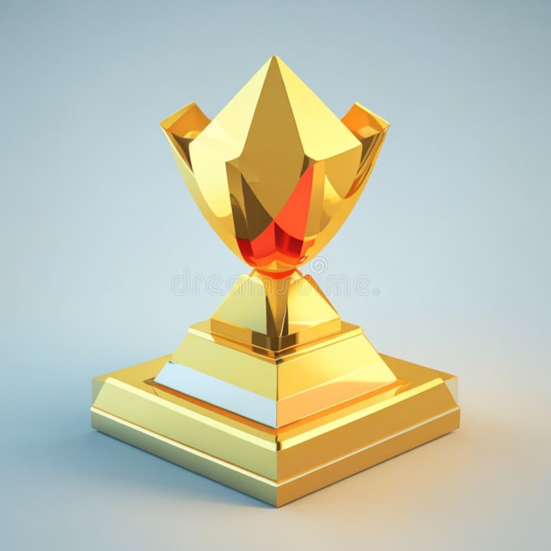 Award 3d rendern Element Set Star Preis Kronkonzept ai generativ lizenzfreie abbildung