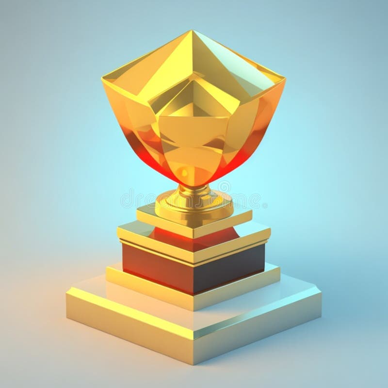 Award 3d rendern Element Set Star Preis Kronkonzept ai generativ lizenzfreie abbildung