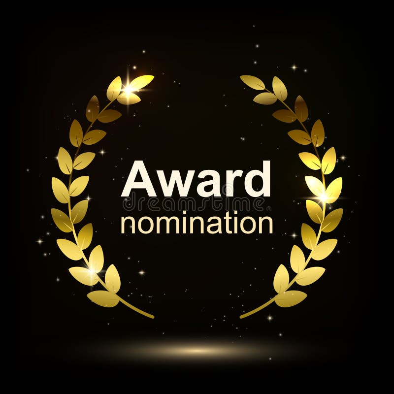 Award Element Isolation on Darck Background. Winner Nomination. Vector