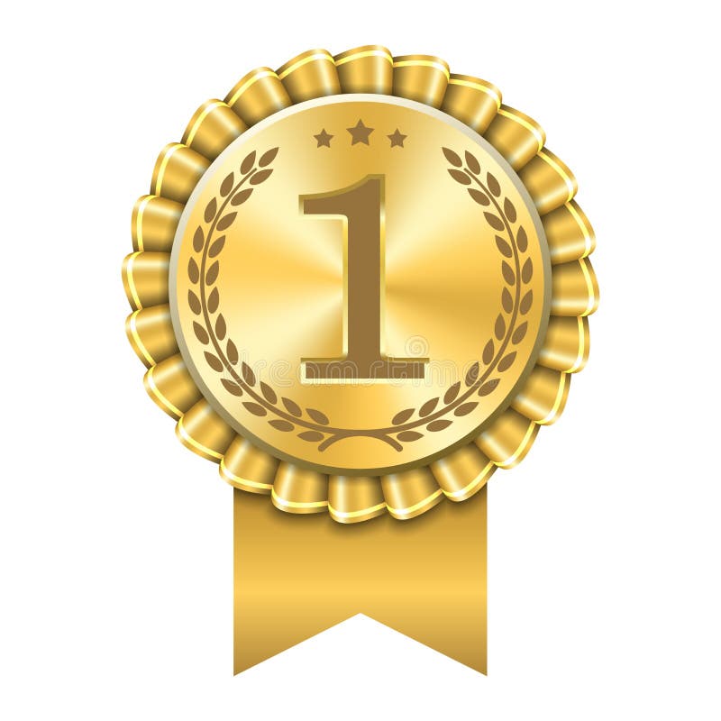 Number One Gold Medal stock vector. Illustration of winner - 26272780