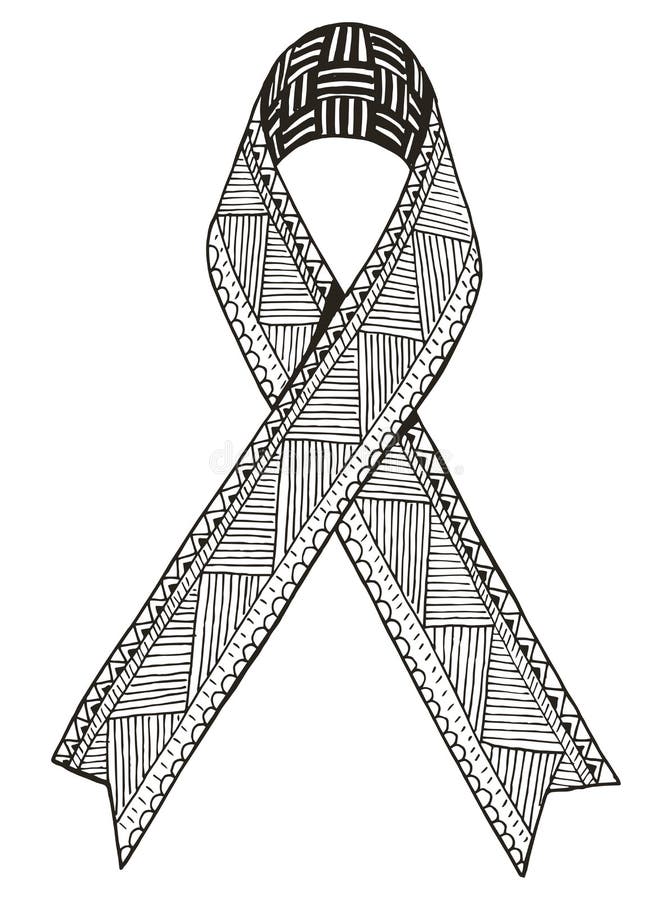 Black awareness ribbon Royalty Free Vector Image