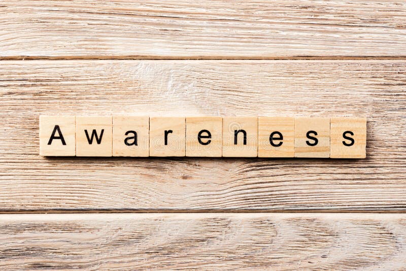 Awareness Word Written On Wood Block Awareness Text On Table Concept Stock Image Image Of