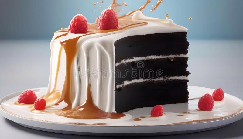 Fotografie cu tort alimentar modern, de design, uimitoare și atrăgătoare, generată vector illustration