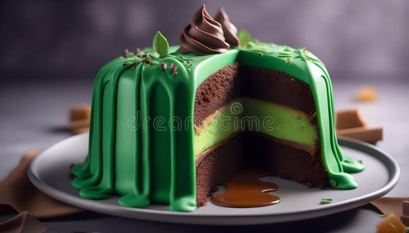 Fotografie cu tort alimentar modern, de design, uimitoare și atrăgătoare, generată royalty free illustration