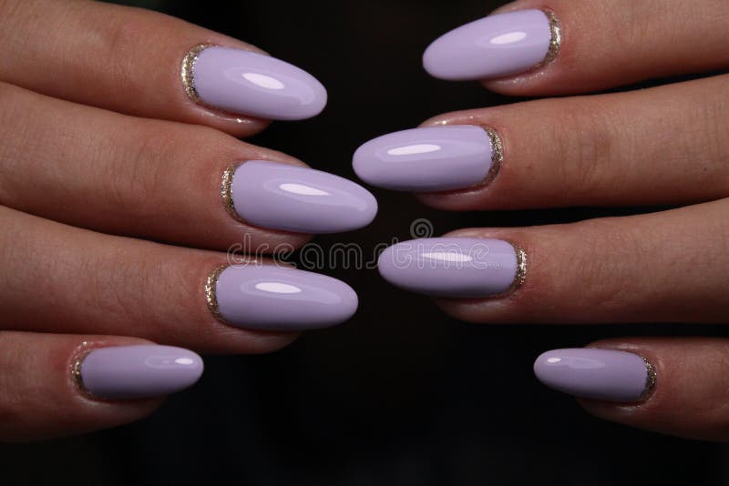 Awesome Nails and Beautiful Clean Manicure. Nails are Natural Stock ...