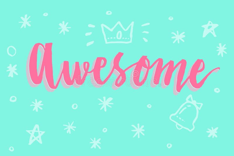 the word awesome clipart